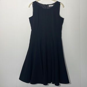 Calvin Klein Black Dress 6P Princess Seam Fit & Flare Sleeveless